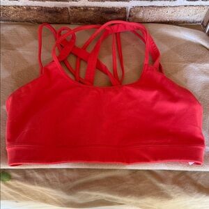 coral Strappy Sports Bra - Women Intimates & Sleepwear